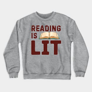 Reading is lit - vintage Crewneck Sweatshirt